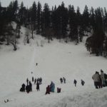 Skiing slope at Solang Valley